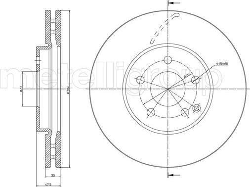 Metelli 23-0965C - Kočioni disk www.molydon.hr