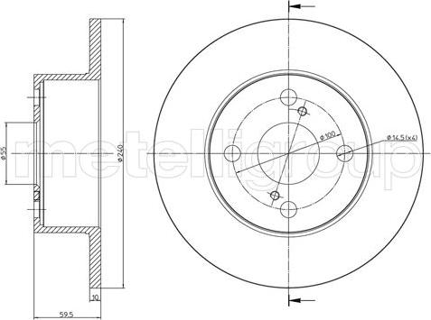 Metelli 23-0967 - Kočioni disk www.molydon.hr