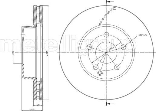 Metelli 23-0935C - Kočioni disk www.molydon.hr