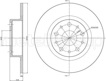 Metelli 23-0410C - Kočioni disk www.molydon.hr