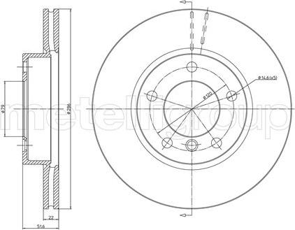 Metelli 23-0474C - Kočioni disk www.molydon.hr