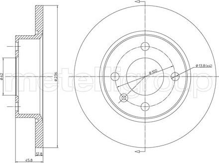 Metelli 23-0551 - Kočioni disk www.molydon.hr