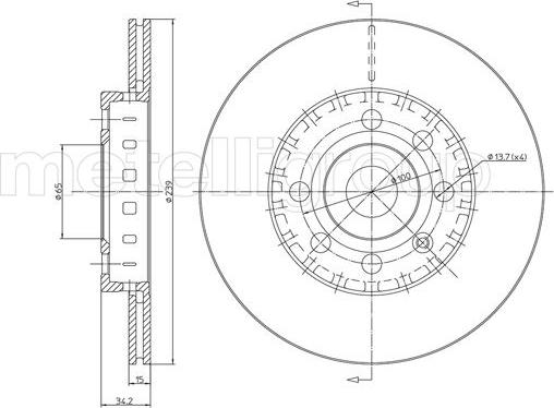 Metelli 23-0526 - Kočioni disk www.molydon.hr