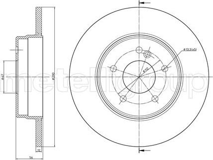 Metelli 23-0522C - Kočioni disk www.molydon.hr