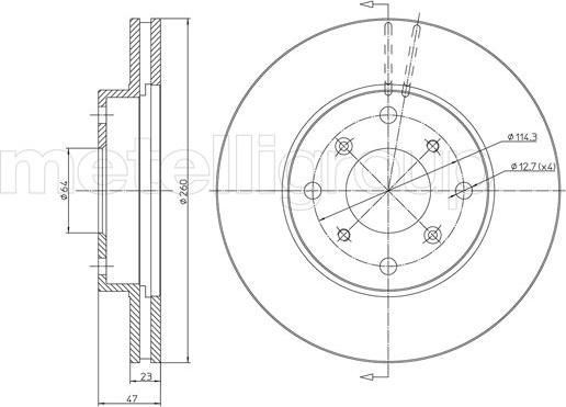 Metelli 23-0650 - Kočioni disk www.molydon.hr