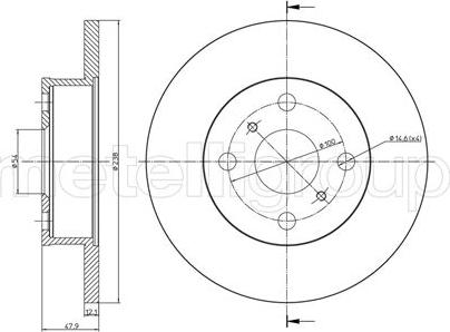 Metelli 23-0662 - Kočioni disk www.molydon.hr