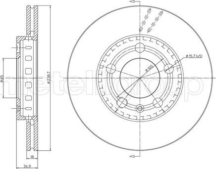 Metelli 23-0614C - Kočioni disk www.molydon.hr