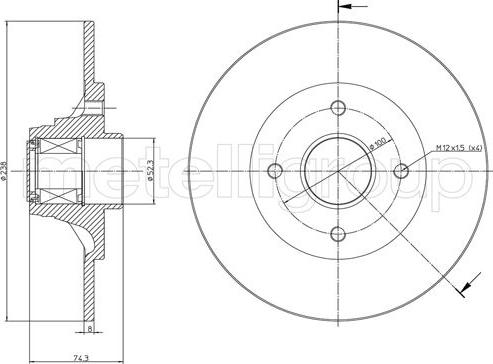 Metelli 23-0198 - Kočioni disk www.molydon.hr