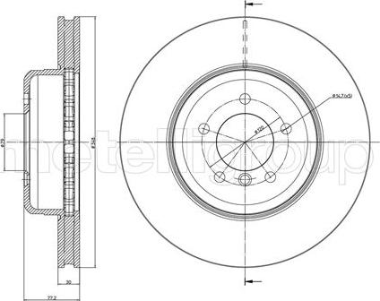 Metelli 23-0853C - Kočioni disk www.molydon.hr