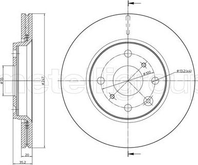 Metelli 23-0834C - Kočioni disk www.molydon.hr