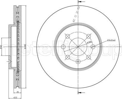 Metelli 23-0825C - Kočioni disk www.molydon.hr