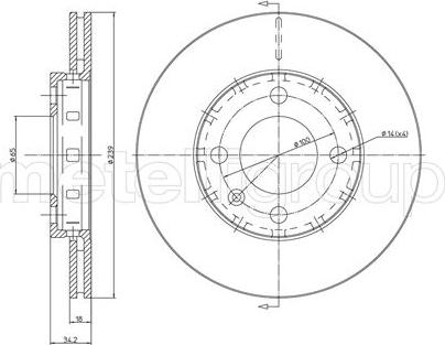 Metelli 23-0372 - Kočioni disk www.molydon.hr