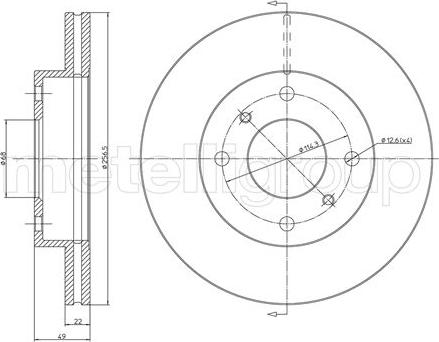 Metelli 23-0249C - Kočioni disk www.molydon.hr