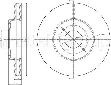 Metelli 23-0250 - Kočioni disk www.molydon.hr