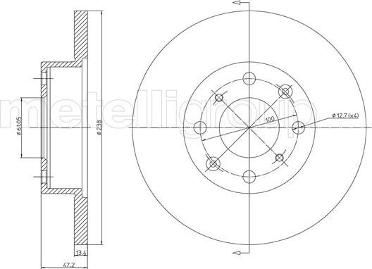 Metelli 23-0268 - Kočioni disk www.molydon.hr