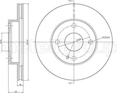 Metelli 23-0276 - Kočioni disk www.molydon.hr