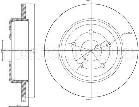 Metelli 23-1546C - Kočioni disk www.molydon.hr