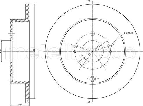 Metelli 23-1543C - Kočioni disk www.molydon.hr