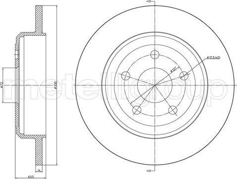 Metelli 23-1564C - Kočioni disk www.molydon.hr