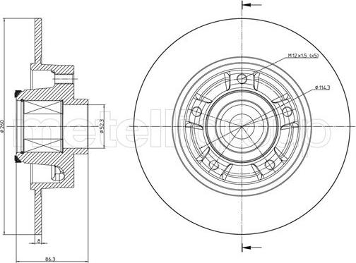 Metelli 23-1095 - Kočioni disk www.molydon.hr