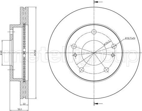 Metelli 23-1098 - Kočioni disk www.molydon.hr