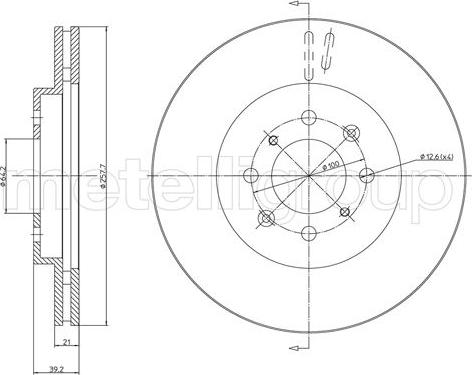 Metelli 23-1050C - Kočioni disk www.molydon.hr