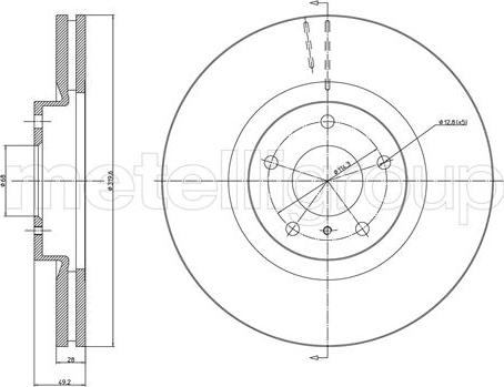 Metelli 23-1070C - Kočioni disk www.molydon.hr