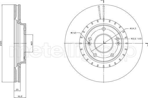 Metelli 23-1818C - Kočioni disk www.molydon.hr