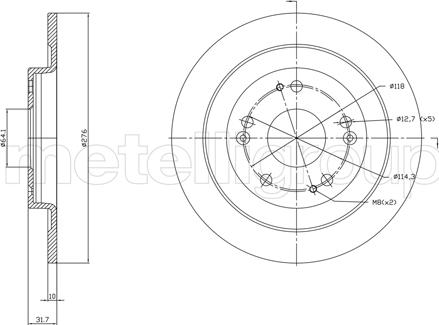 Metelli 23-1391C - Kočioni disk www.molydon.hr