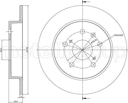 Metelli 23-1398C - Kočioni disk www.molydon.hr