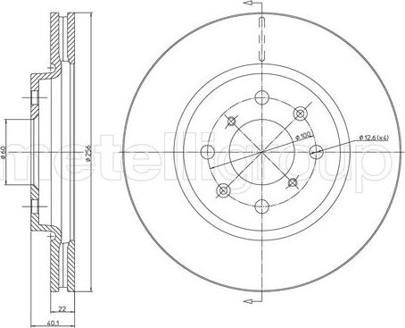 Metelli 23-1257C - Kočioni disk www.molydon.hr