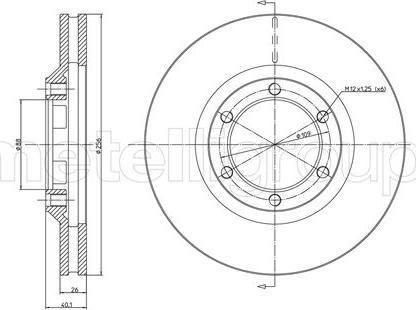 Metelli 23-1238 - Kočioni disk www.molydon.hr