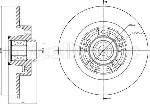 Metelli 23-1232 - Kočioni disk www.molydon.hr