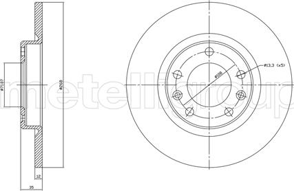 Metelli 23-1759C - Kočioni disk www.molydon.hr