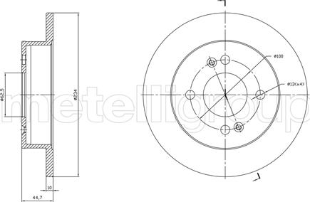 Metelli 23-1761C - Kočioni disk www.molydon.hr