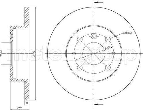 Metelli 23-1705 - Kočioni disk www.molydon.hr