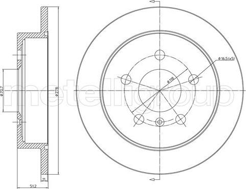 Metelli 23-1716C - Kočioni disk www.molydon.hr