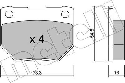 Metelli 22-0494-0 - Komplet Pločica, disk-kočnica www.molydon.hr