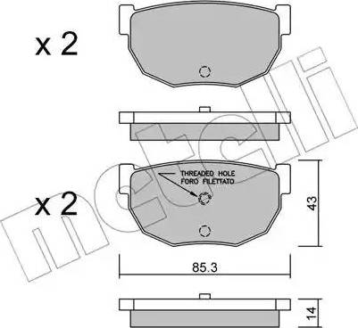 Metelli 22-0492-0 - Komplet Pločica, disk-kočnica www.molydon.hr