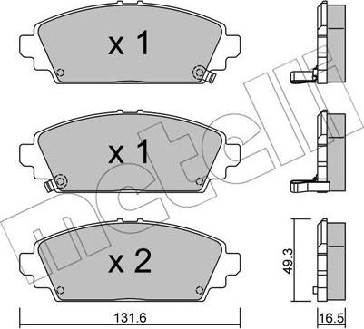 Metelli 22-0463-0 - Komplet Pločica, disk-kočnica www.molydon.hr