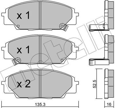 Metelli 22-0435-0 - Komplet Pločica, disk-kočnica www.molydon.hr