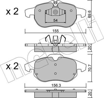 Metelli 22-0540-4 - Komplet Pločica, disk-kočnica www.molydon.hr