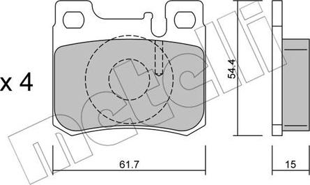 Metelli 22-0566-0 - Komplet Pločica, disk-kočnica www.molydon.hr