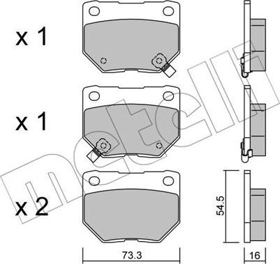 Metelli 22-0501-0 - Komplet Pločica, disk-kočnica www.molydon.hr