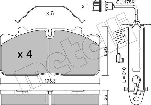 Metelli 22-0582-3K - Komplet Pločica, disk-kočnica www.molydon.hr