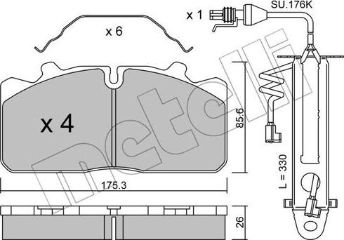 Metelli 22-0582-2K - Komplet Pločica, disk-kočnica www.molydon.hr