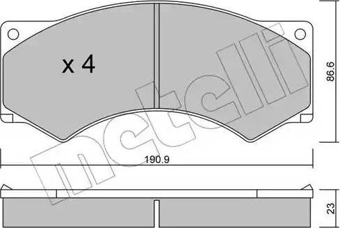 Metelli 22-0579-0 - Komplet Pločica, disk-kočnica www.molydon.hr