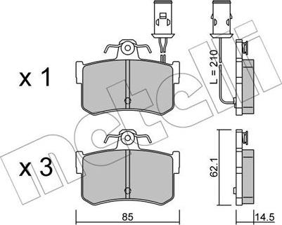 Metelli 22-0691-0 - Komplet Pločica, disk-kočnica www.molydon.hr