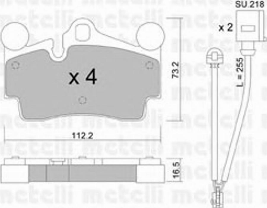 Metelli 2206550K - Komplet Pločica, disk-kočnica www.molydon.hr