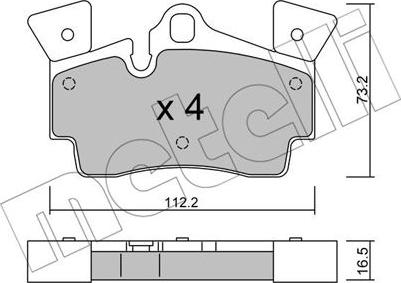 Metelli 22-0655-1 - Komplet Pločica, disk-kočnica www.molydon.hr